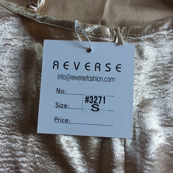 Gold Satin Slip Dress - Picture 6 of 7